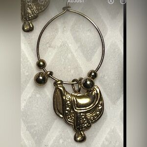 Horse saddle earrings vintage